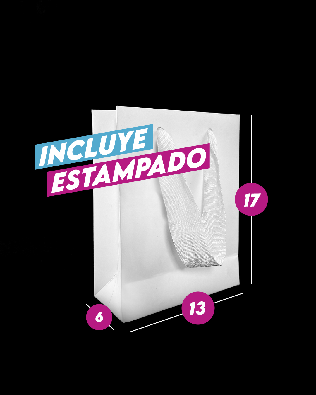 Bolsa Alta Gama Blanca 13x17x6 cm
