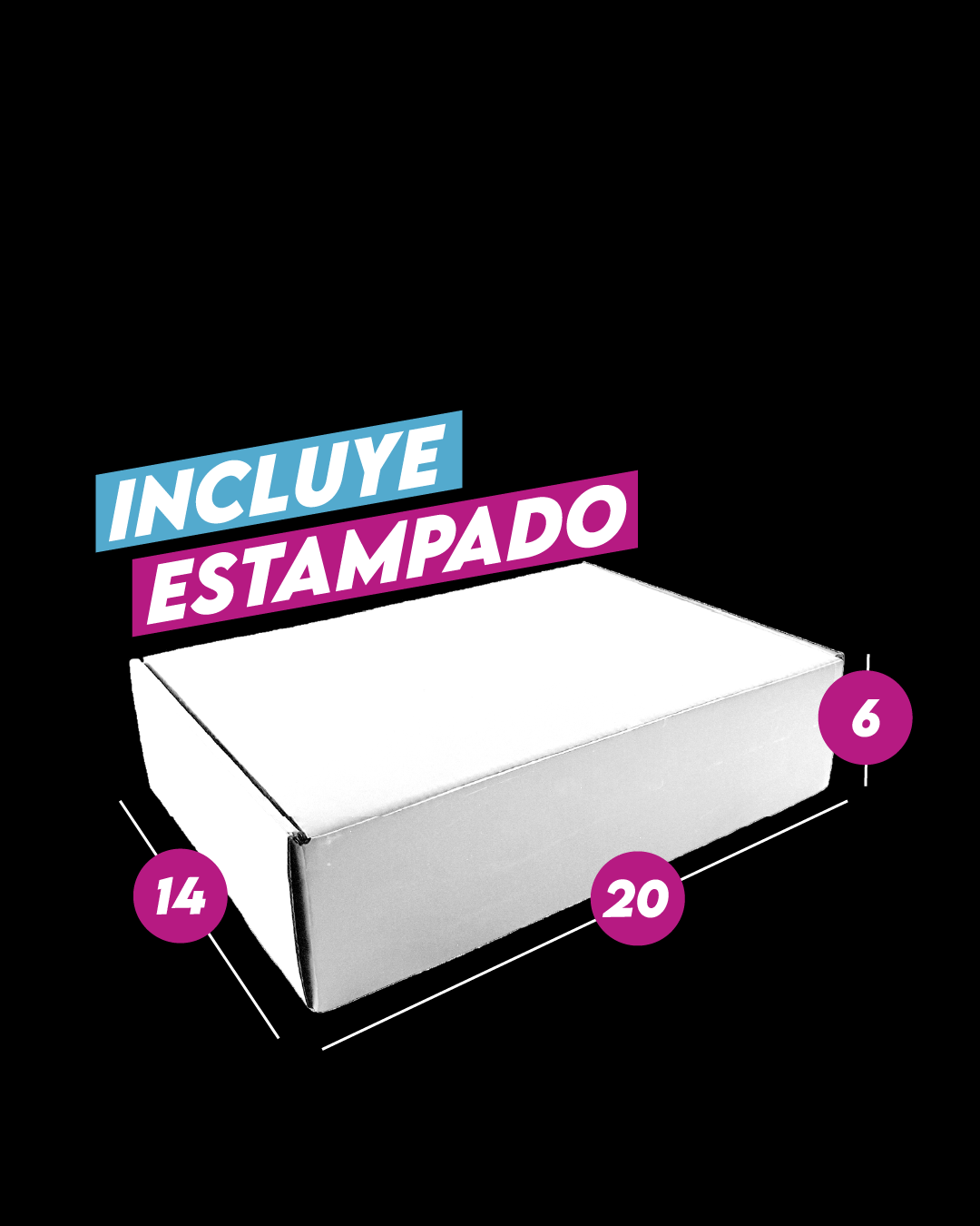 Caja Autoarmable Alta Gama Blanca 20x14x6 cm