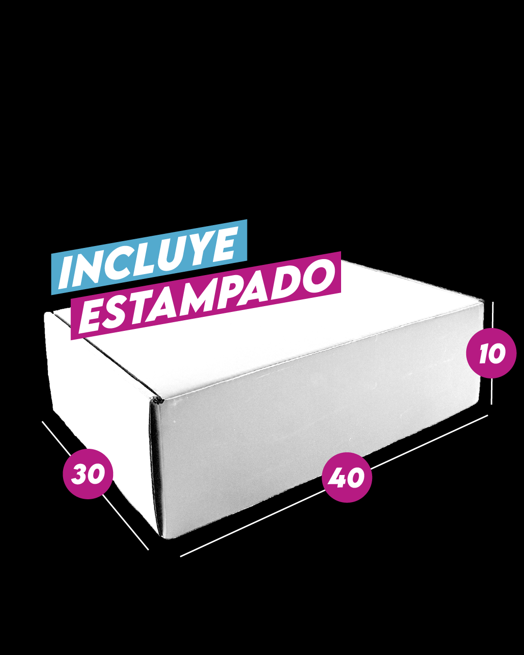 Caja Autoarmable Alta Gama Blanca 40x30x10 cm