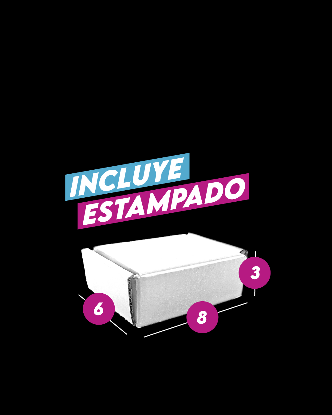 Caja Autoarmable Alta Gama Blanca 8x6x3 cm