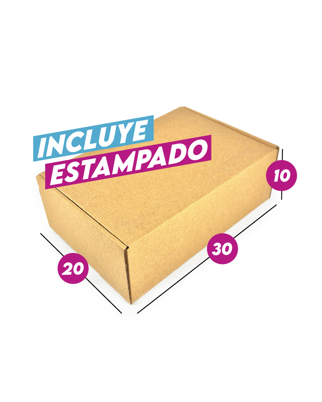 Caja Autoarmable Kraft 30x20x10 cm