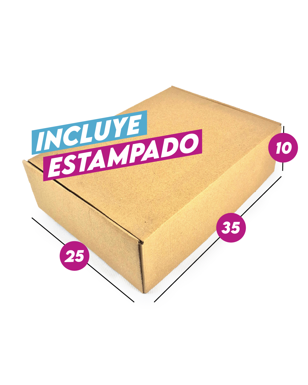 Caja Autoarmable Kraft 35x25x10 cm