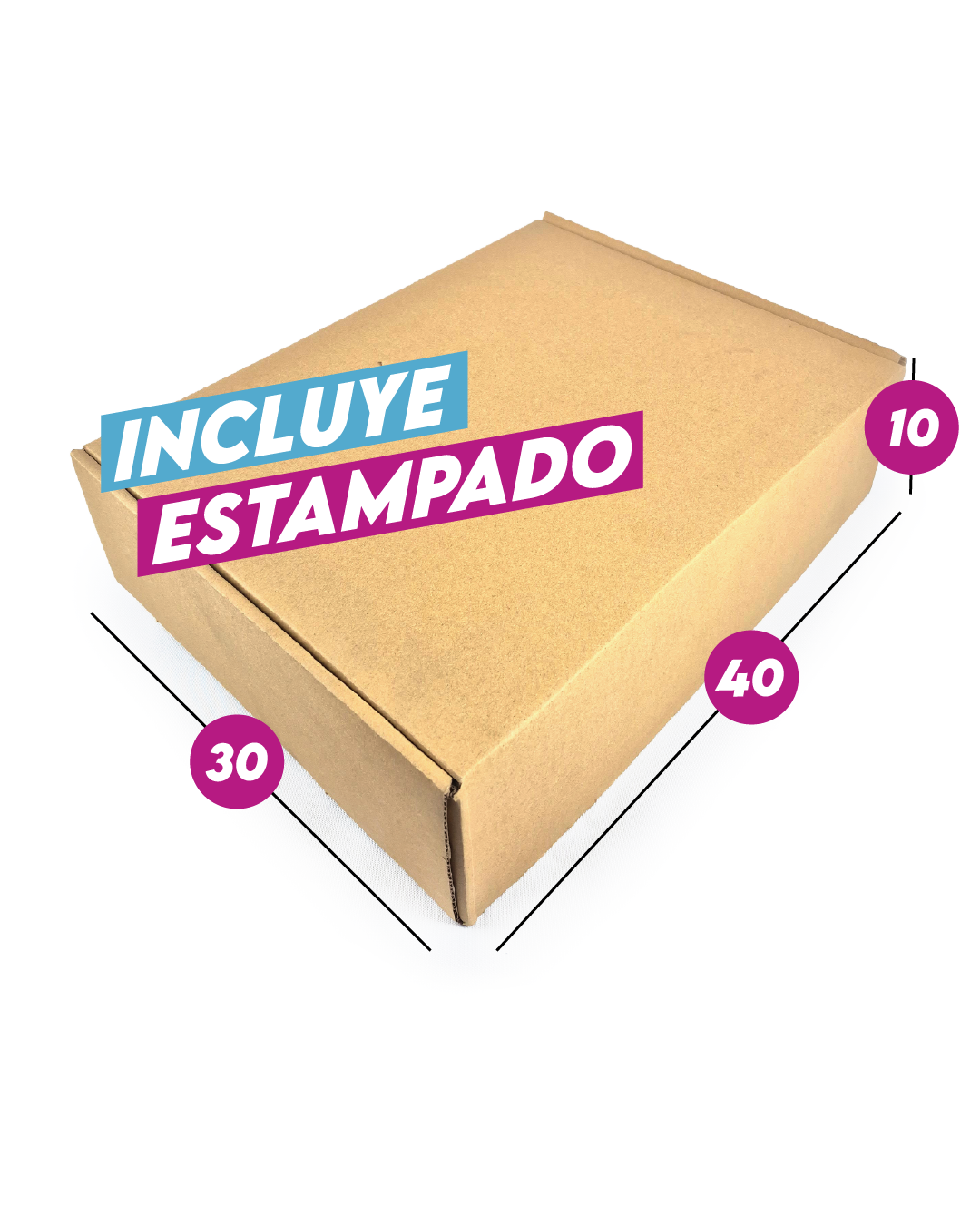 Caja Autoarmable Kraft 40x30x10 cm