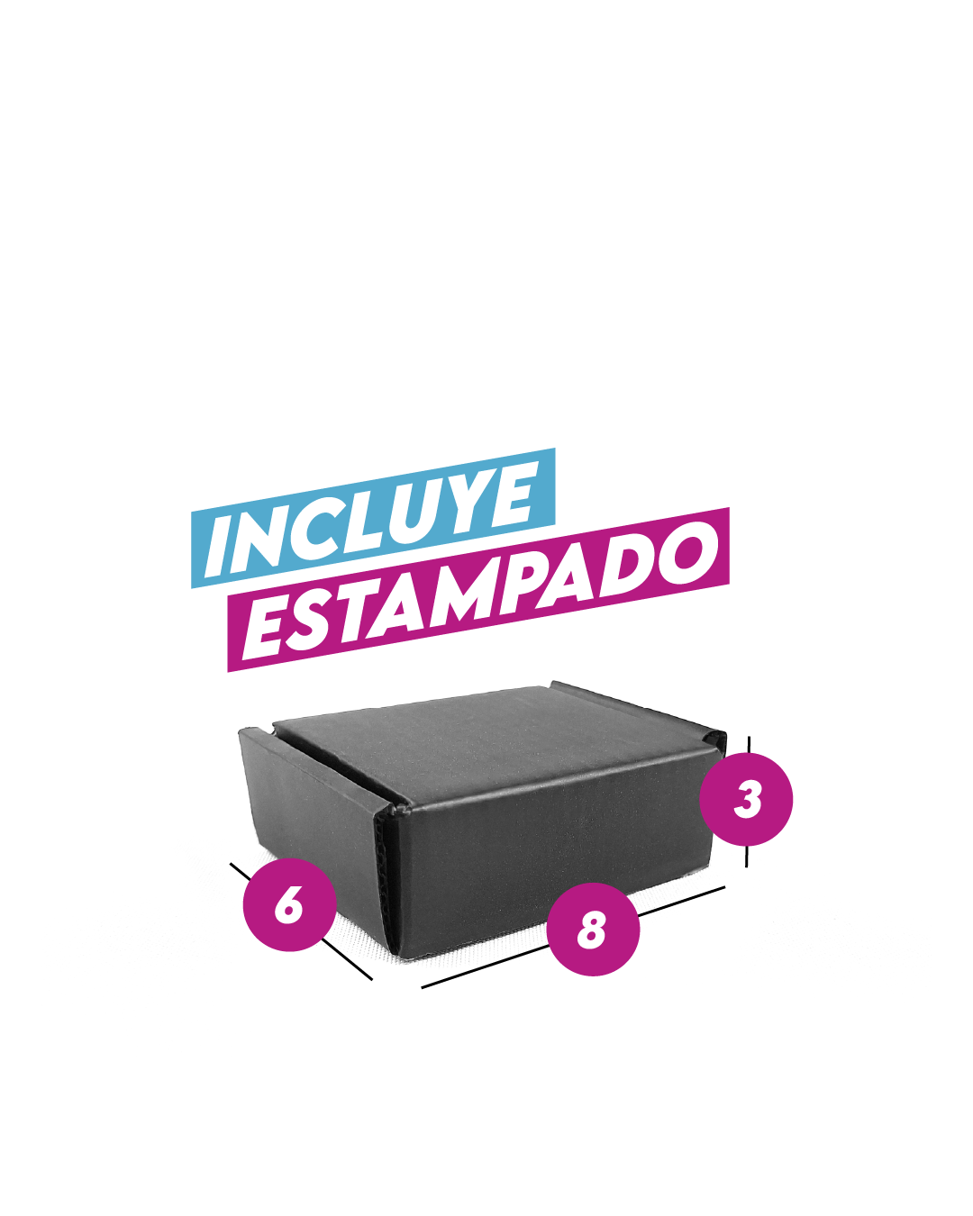 Caja Autoarmable Alta Gama Negra 8x6x3 cm