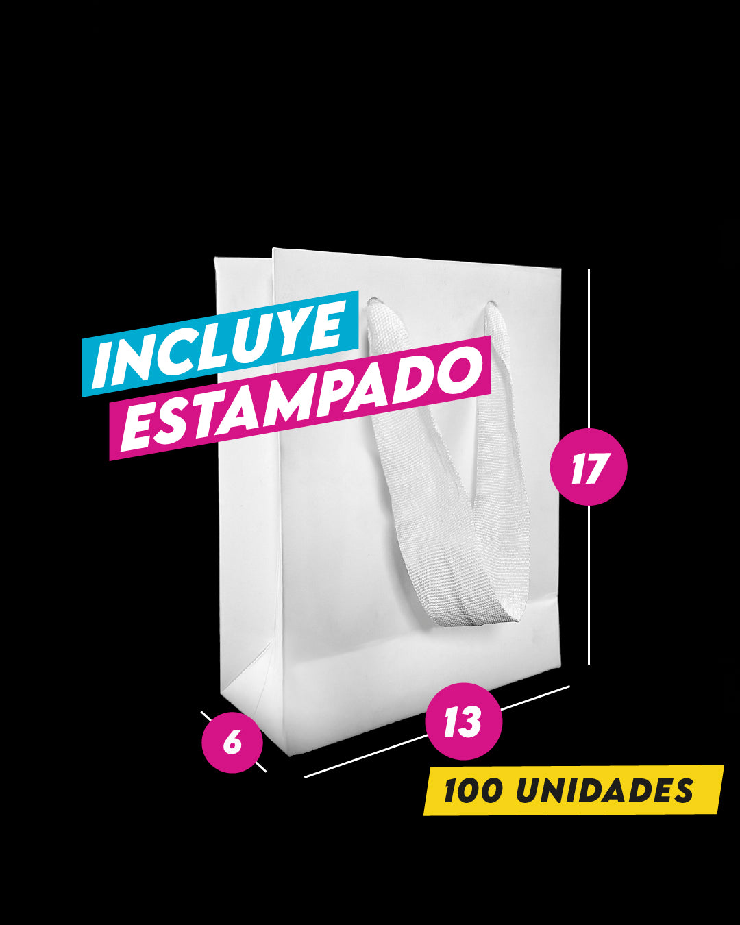 Bolsa Alta Gama Blanca 13x17x6 cm