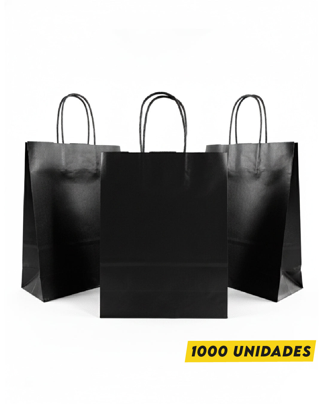 Bolsa Negra de Papel 14x20x8 cm