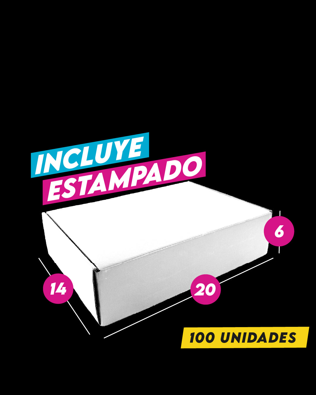 Caja Autoarmable Alta Gama Blanca 20x14x6 cm