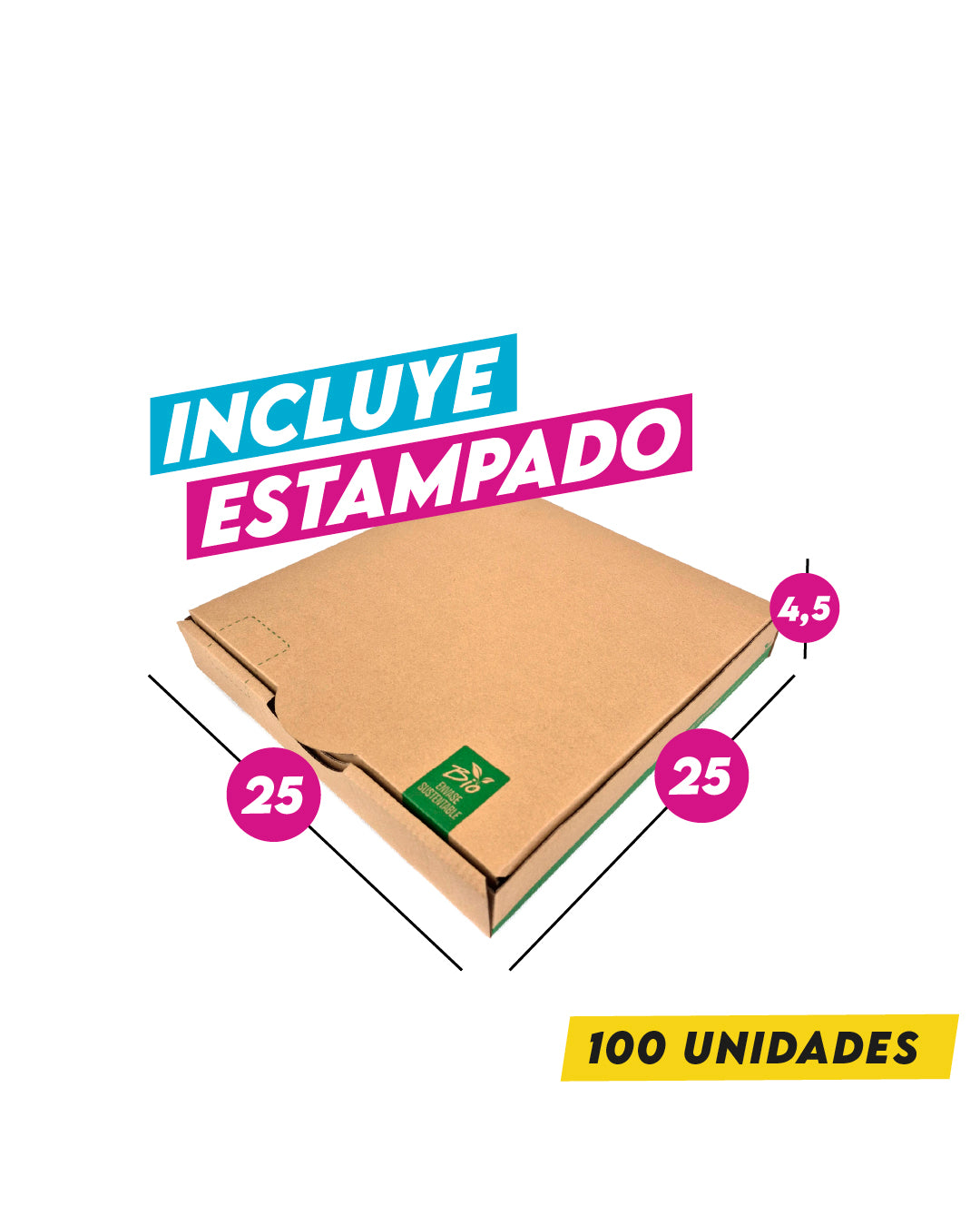 Caja de Pizza 25x25x4,5