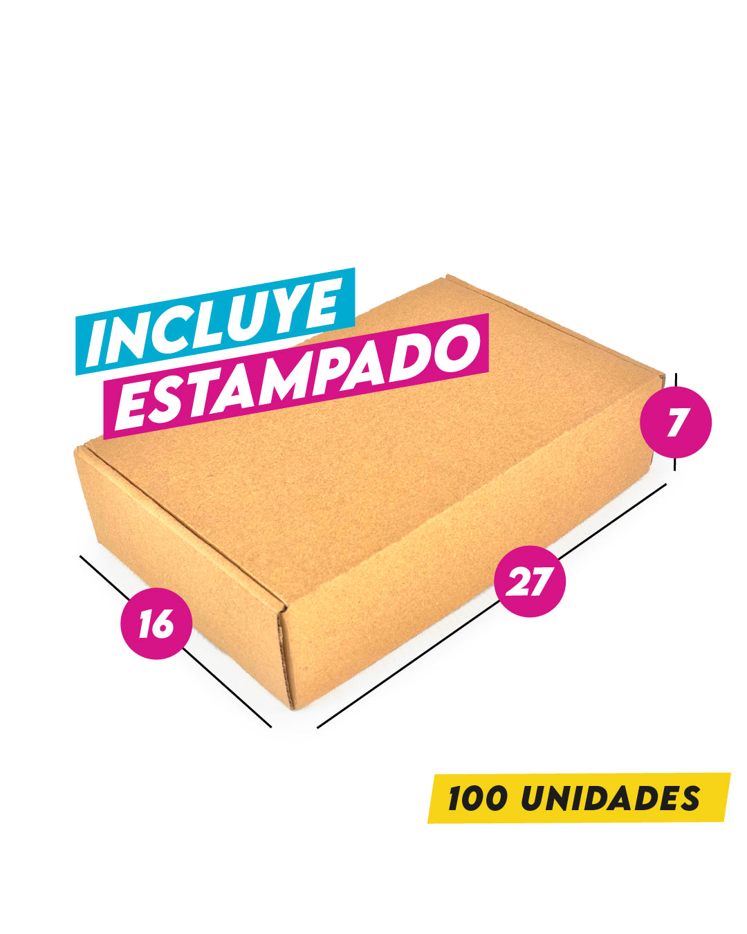 Caja Autoarmable Kraft 27x16x7 cm