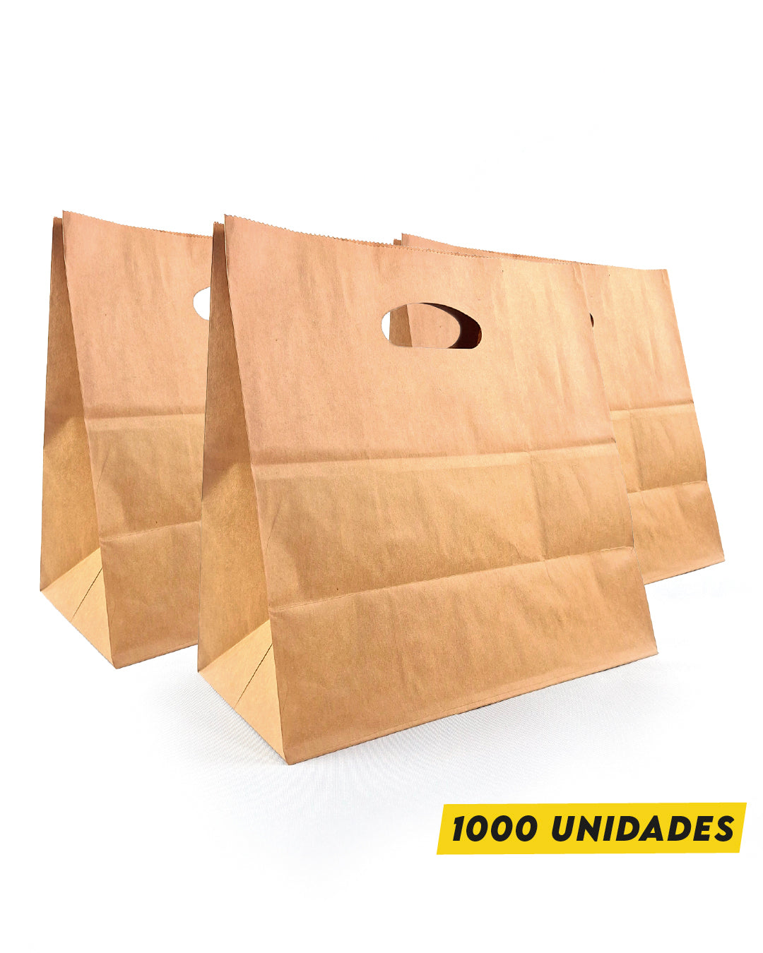 Bolsa Kraft Asa Troquelada 28X28X15 cm