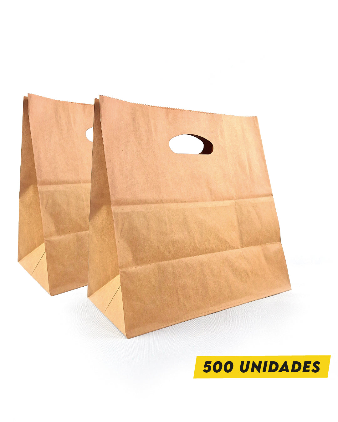 Bolsa Kraft Asa Troquelada 28X28X15 cm