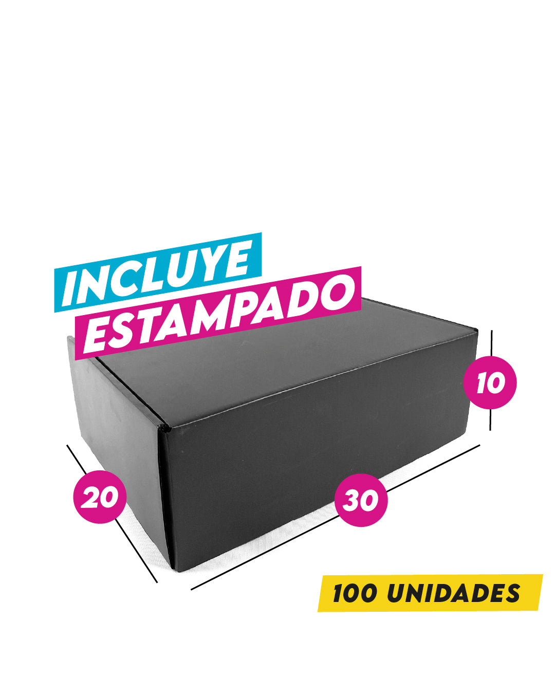 Caja Autoarmable Alta Gama Negra 30x20x10 cm