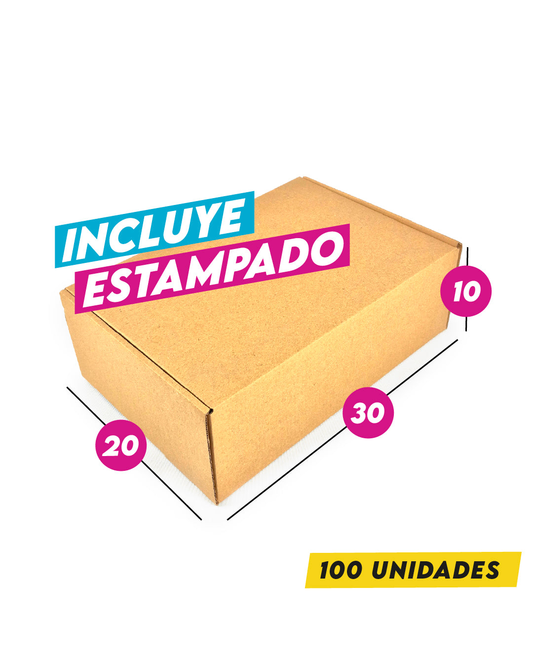 Caja Autoarmable Kraft 30x20x10 cm