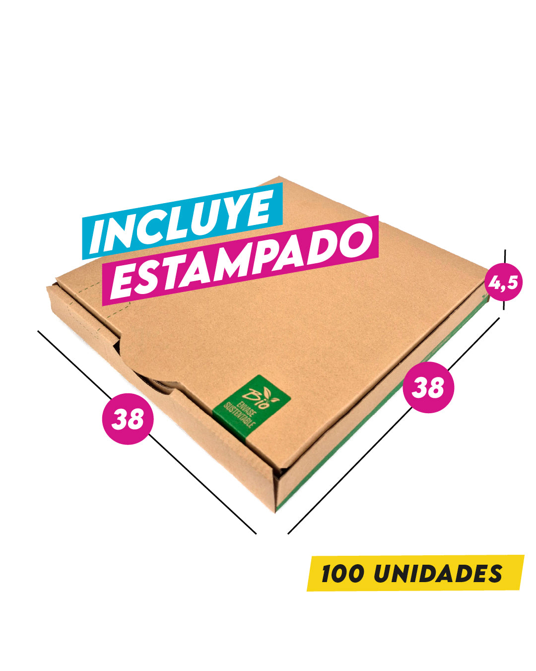 Caja de Pizza 38x38x4,5