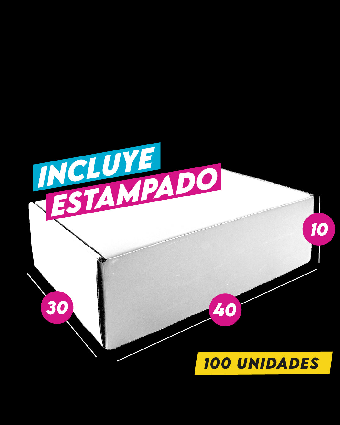 Caja Autoarmable Alta Gama Blanca 40x30x10 cm