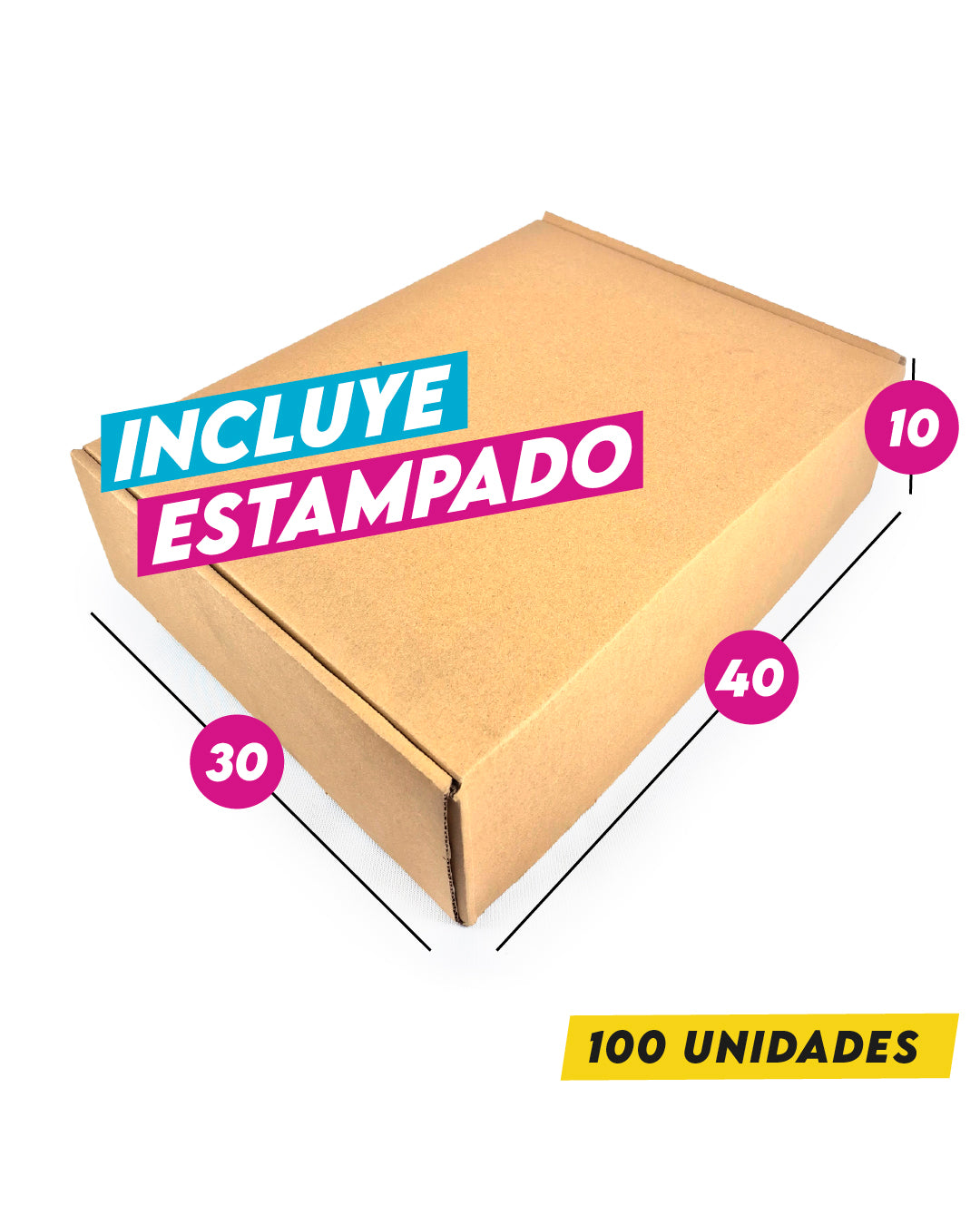Caja Autoarmable Kraft 40x30x10 cm
