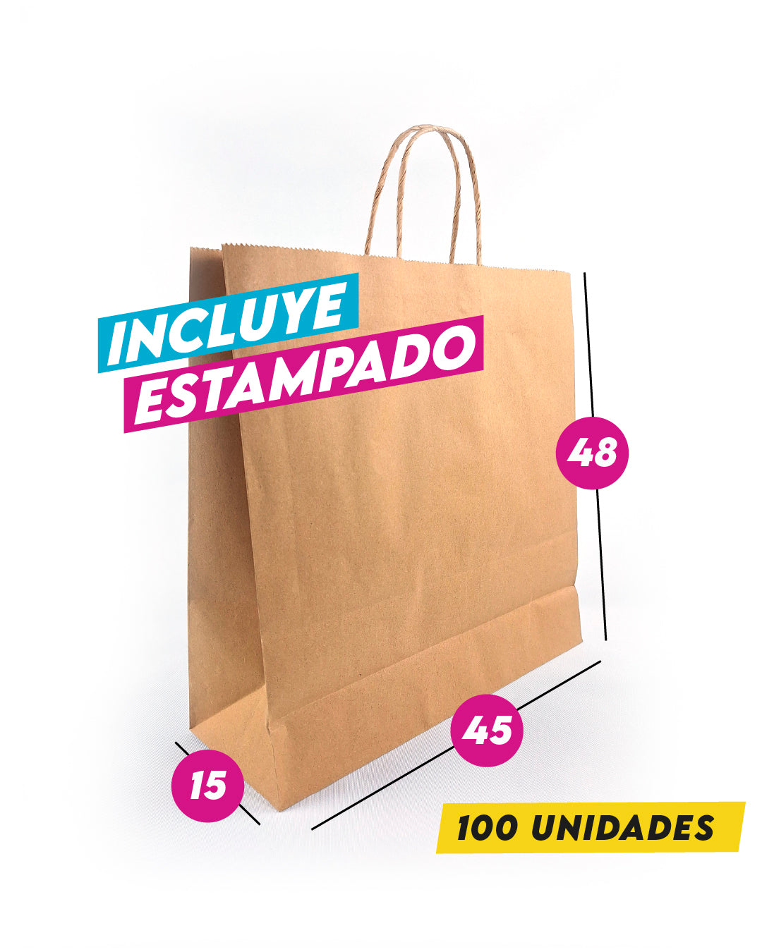 Bolsa Kraft 45x48x15 cm