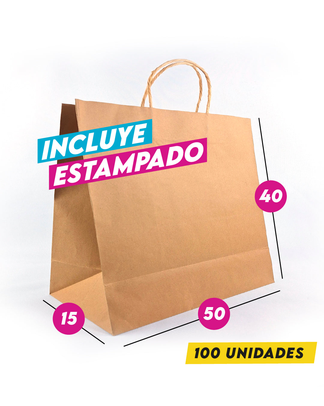 Bolsa Kraft 50x40x15 cm