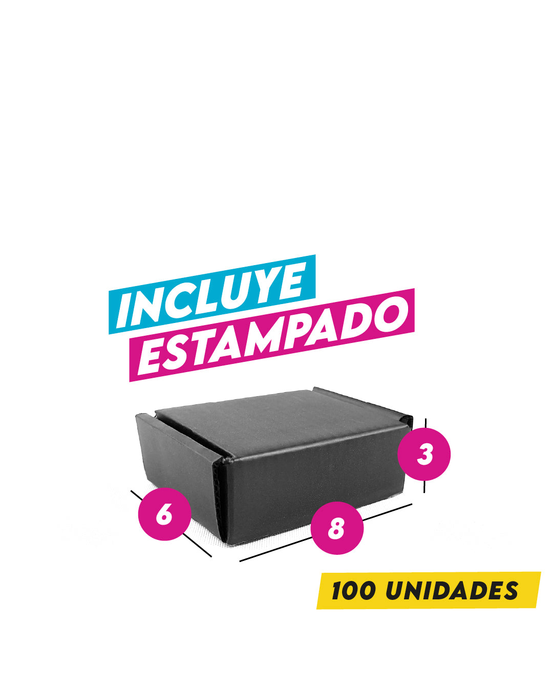 Caja Autoarmable Alta Gama Negra 8x6x3 cm