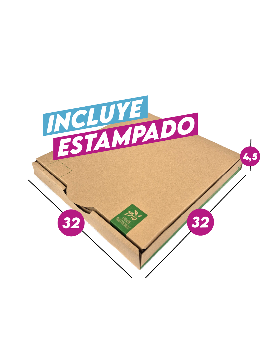 Caja de Pizza 32x32x4,5