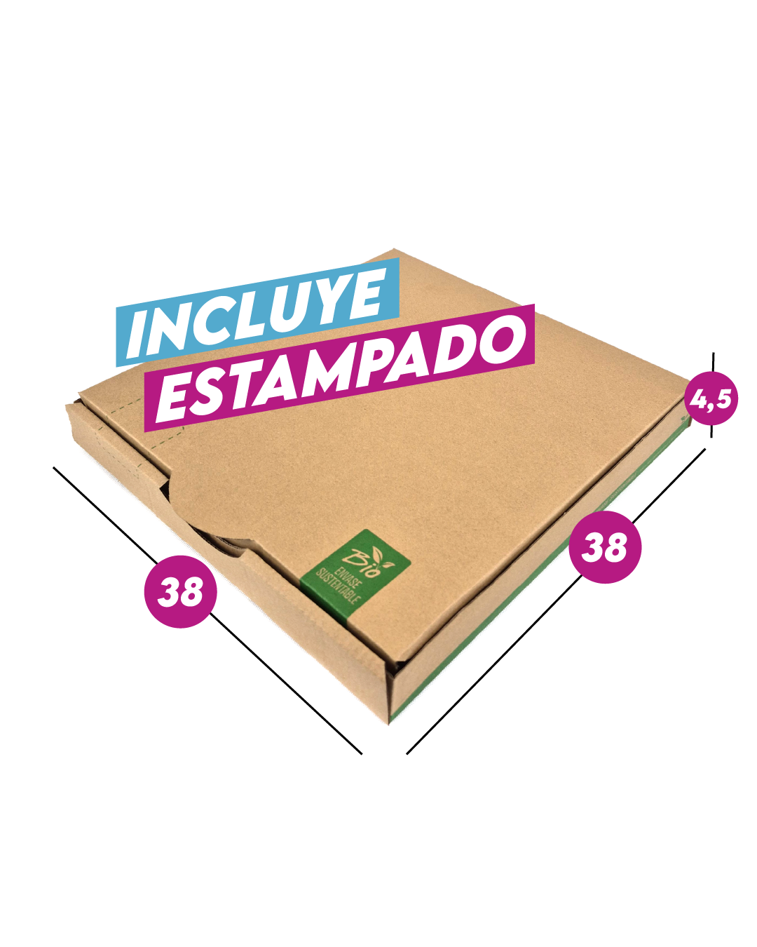 Caja de Pizza 38x38x4,5